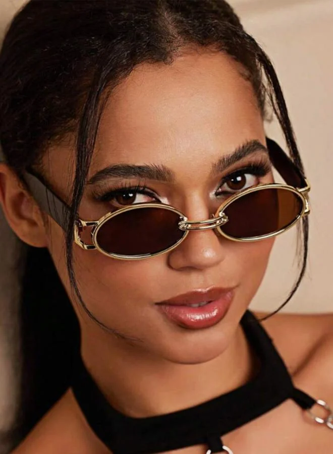 Take Two  Brown Oval Sunglasses for Women | Best Price UAE